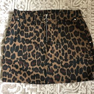 Leopard print skirt